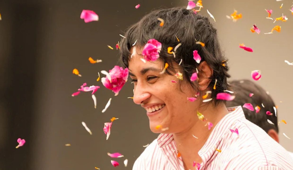 Vinesh Phogat has won her first election in Haryana's Julana, defeating BJP's Yogesh Kumar.